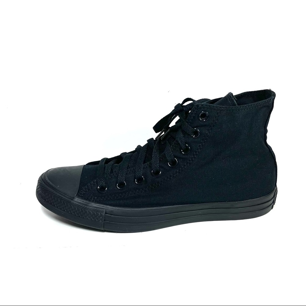 Converse Chuck Taylor All Star High Top Black Monochrome Canvas Sneakers size 8